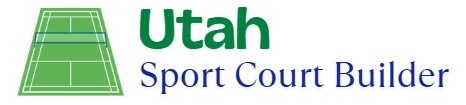 Utah Sport Court Builder logo showing a green and white sport court